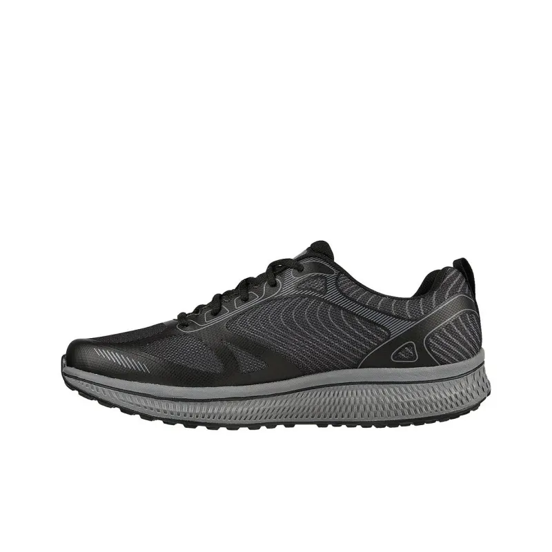 Skechers Go Run Consistent Cushioned Slip Resistant Low Top Casual Running Shoes Men's Black Gray-0