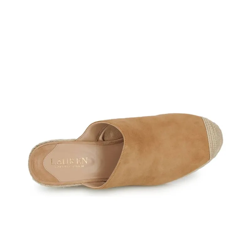 Polo Ralph Lauren Closed Toe Slippers 8cm Women's Beige-5