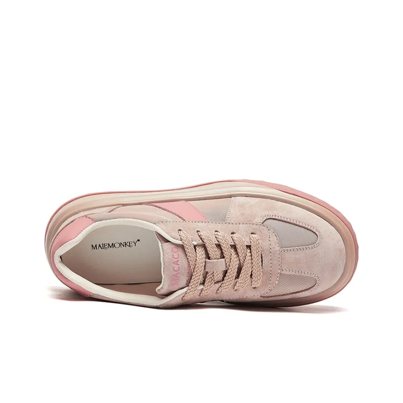 MALEMONKEY Anti-Slip And Wear-Resistant Lightweight Height Increasing Low-Top Casual Shoes Women's-1