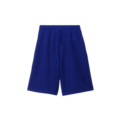 Burberry Silk Cotton Mesh Shorts Casual Shorts Men's Blue