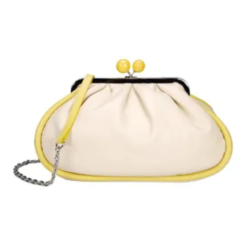 MaxMara Weekend Series Sheepskin Shoulder Bag Crossbody Bag Medium Size Women's Beige