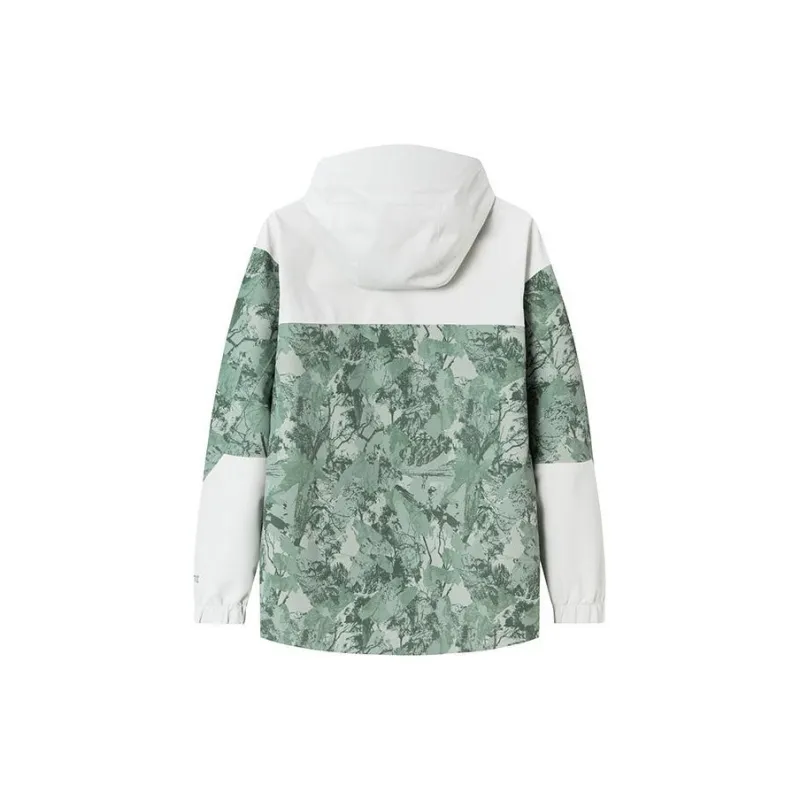 Anta Waterproof Windbreaker Jacket Women's Ceramic Enamel Green/All Over Print-1