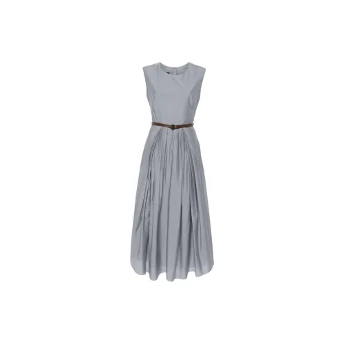 EMPORIO ARMANI Sleeveless Dresses Women's Blue Gray