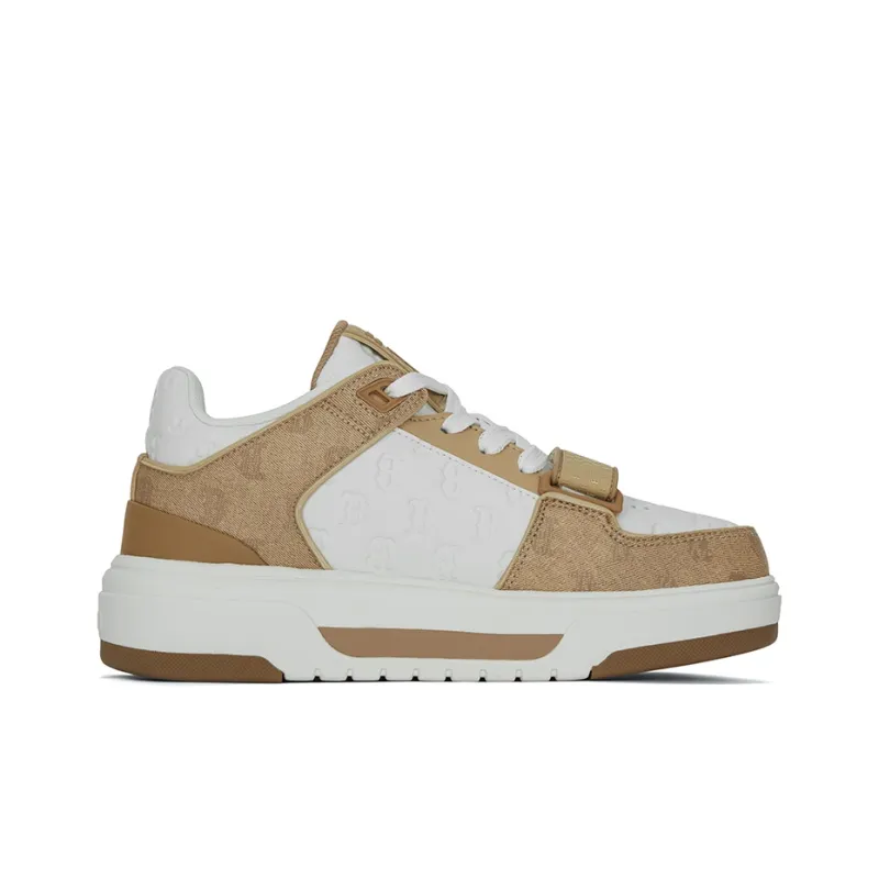 MLB Chunky Liner Low Top Skateboard Shoes Unisex Beige Yellow-1
