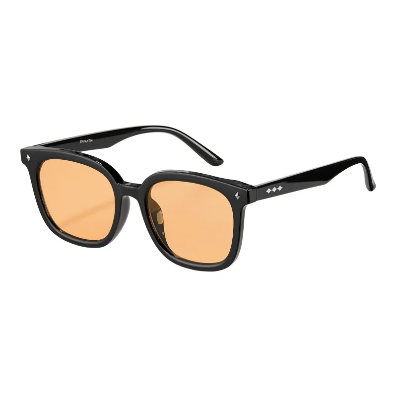 ENFANTIN Square Sunglasses Unisex Tea Brown-4