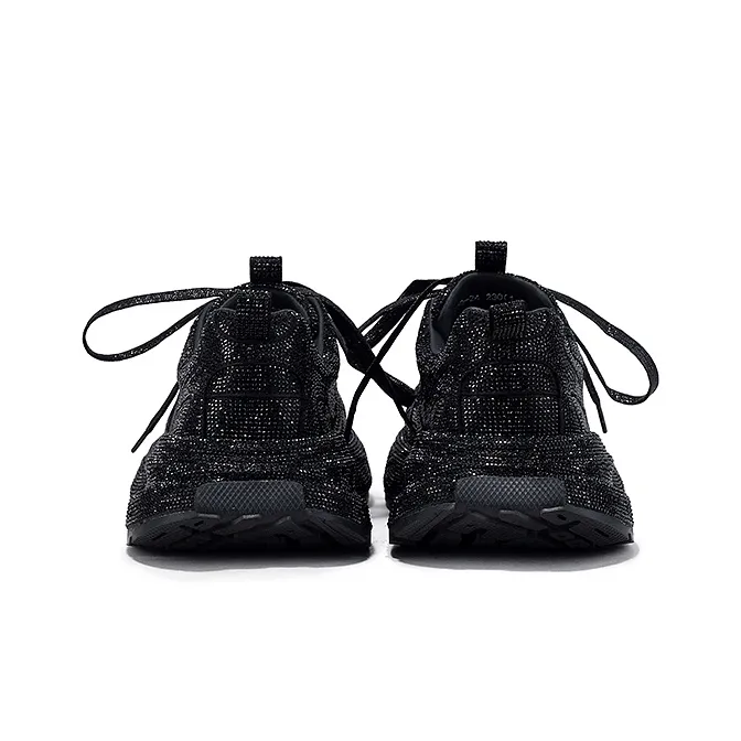 SELAIYA Anti Slip And Wear Resistant Height Increasing Low Top Chunky Sneakers Women's Black-4