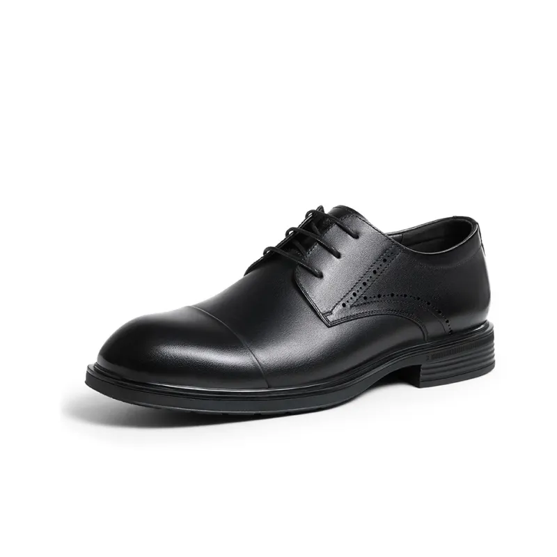 CAMEL Dress Shoes Men Low Top Black/Brown-1