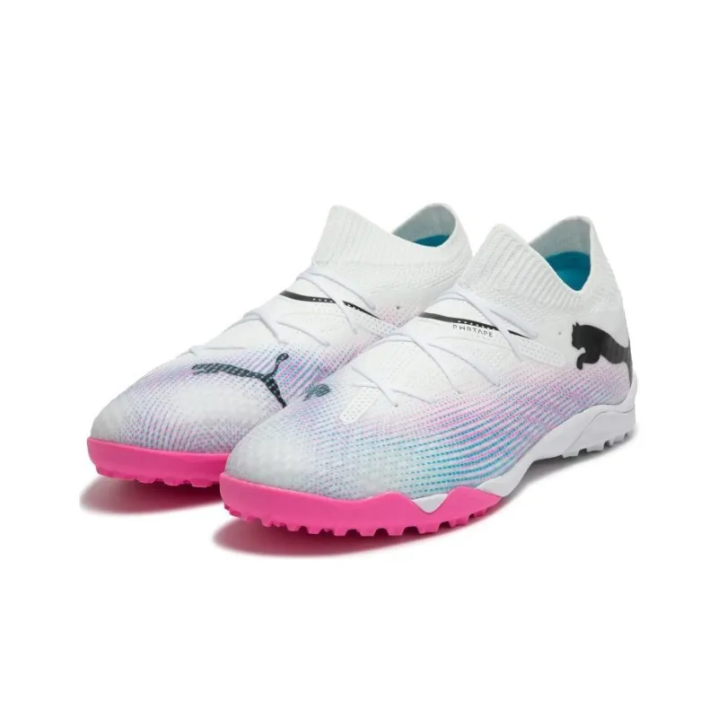 PUMA Future 7 Pro Cage Shoes 'White Pink Purple'-3