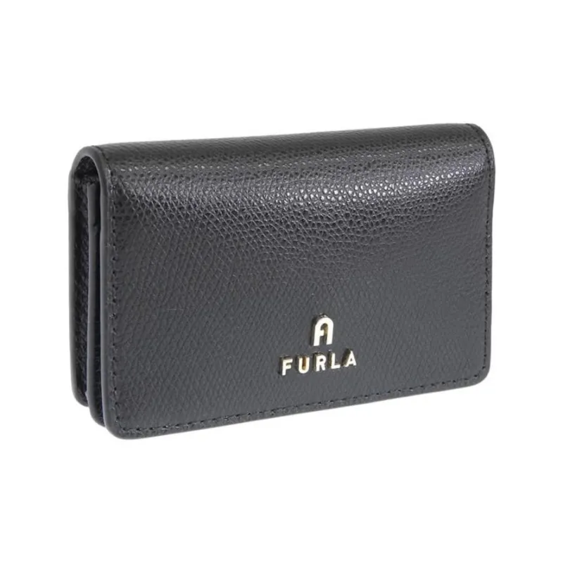 Furla Leather Card Holder Women's Black-1