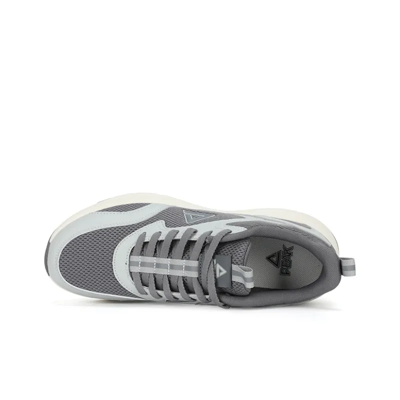 PEAK Taichi Technology Anti Slip Wear Resistant Low Top Running Shoes Men's Gray-5