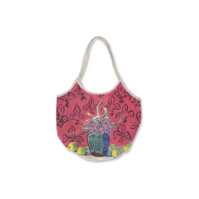 Hongna Canvas Tote Bag Shopping Bag Handbag Shoulder Bags Women's Multicolor-8