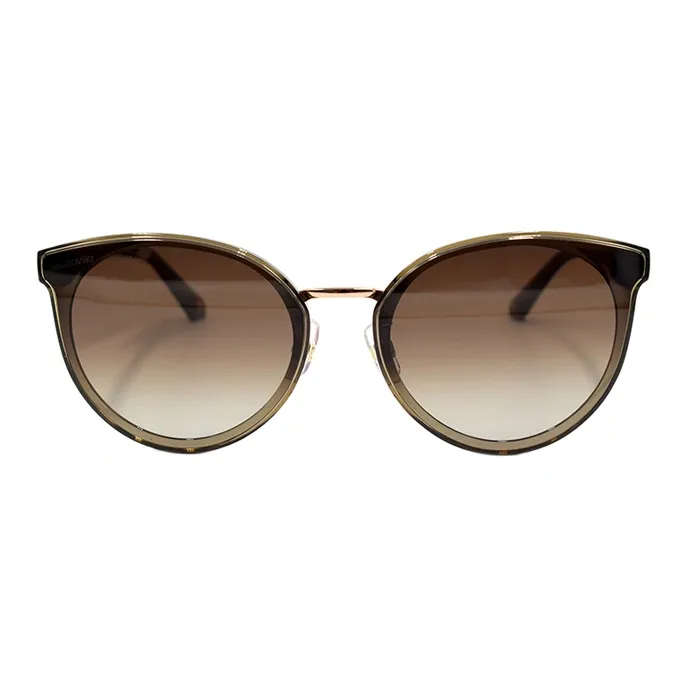 Swarovski Butterfly Sunglasses Women's Brown Gold-1