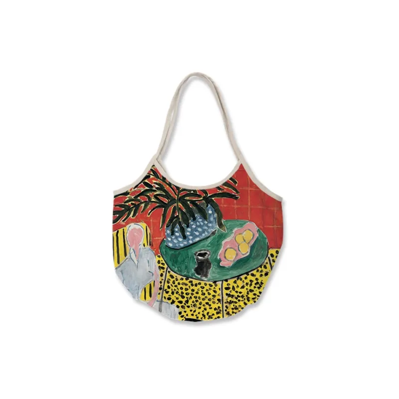 Hongna Canvas Tote Bag Shopping Bag Handbag Shoulder Bags Women's Multicolor-3