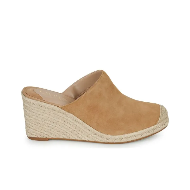 Polo Ralph Lauren Closed Toe Slippers 8cm Women's Beige-1