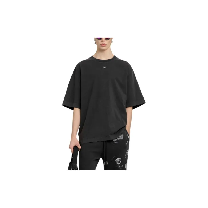 OFF WHITE People Print Cotton T shirt-1