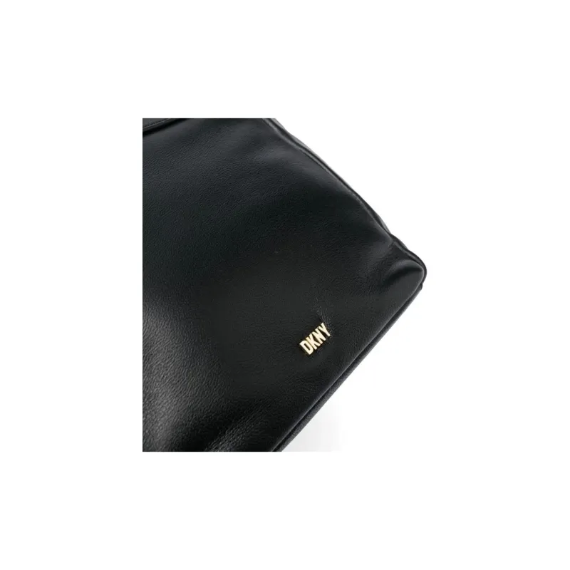 DKNY Cow Leather Handbag, Shoulder Bag, Crossbody Bag Regular Women's Black-2