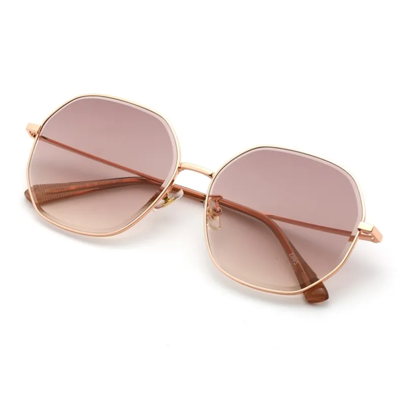 ZIPPO Stainless Steel Cupronickel Round Sunglasses Women's-2