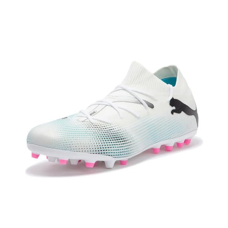 PUMA Future 7 Match Mg Cleats 'White Blue Pink'-2