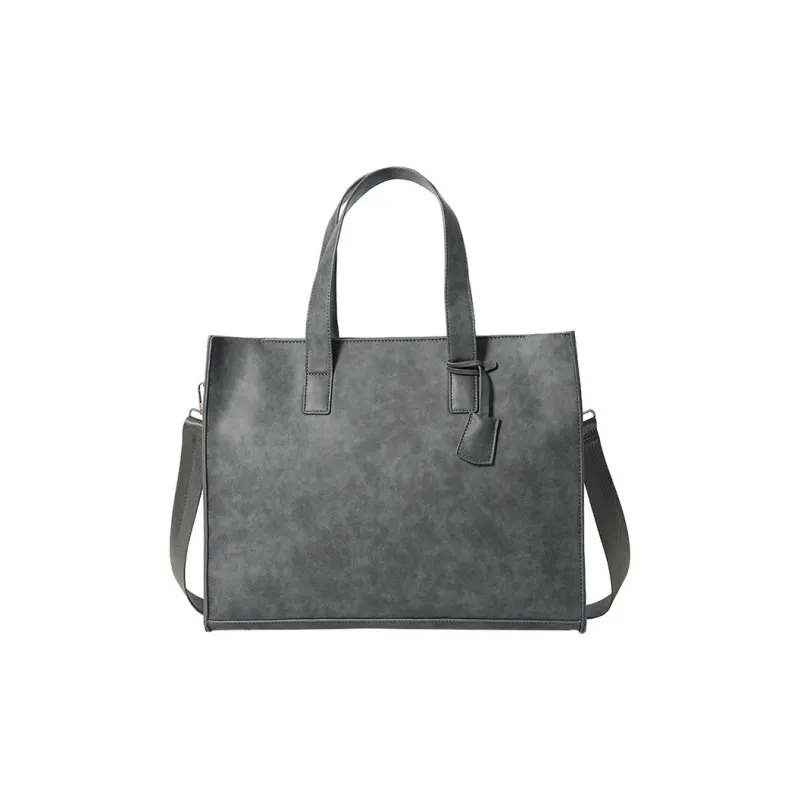 ALNI BITTON PU Handbag Shoulder Bag Crossbody Bag Regular Men's Black/Matte Gray/Textured Black/Plaid-8