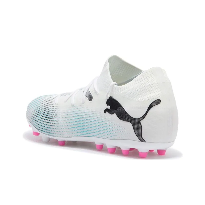 PUMA Future 7 Match Mg Cleats 'White Blue Pink'-4