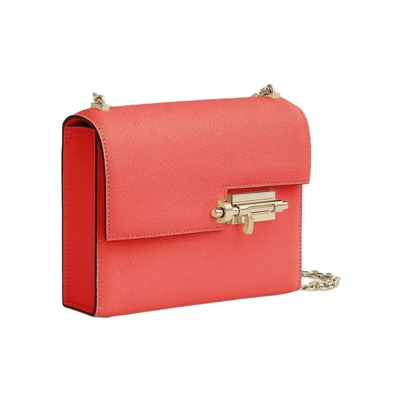 HERMES Verrou Mysore Goat Skin Handgun Bag Shoulder Bag Crossbody Bag Mini Women's 0E Rose Texas Pink-1