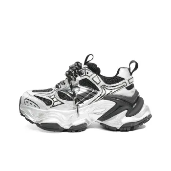 XIAOFAMIAO Trendy Versatile Platform Low-Top Height Increasing Breathable Chunky Sneakers Women's