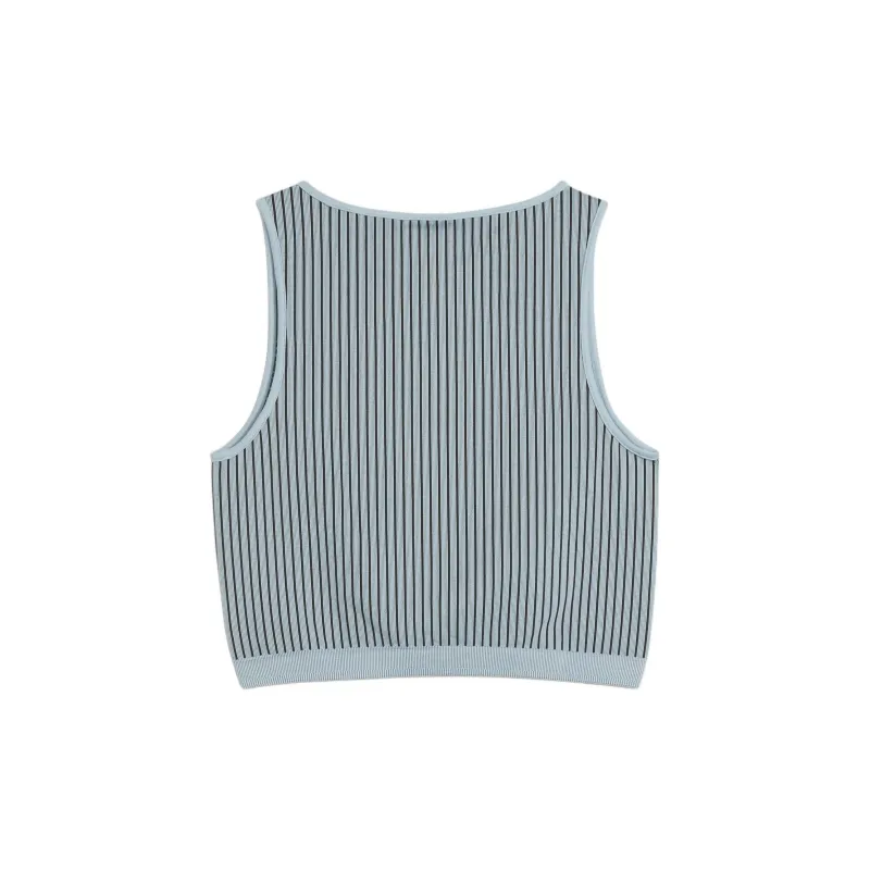 PUMA Tank Tops Women's Blue Gray-1
