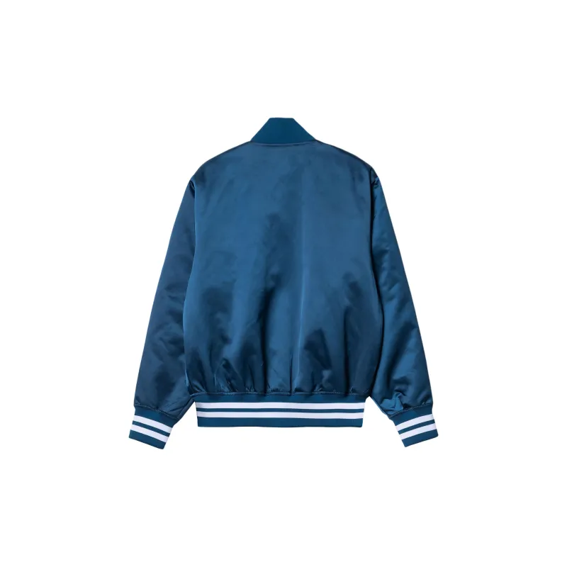 Carhartt WIP Preppy Style Collection Class Of 89 Bomber Jacket Baseball Jacket Men's Blue-2