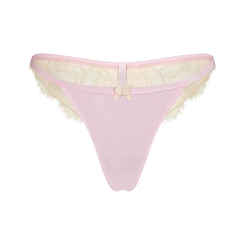 SKIMS Valentine's Day Collection VELVET LACE BIKINI Underpants Women's 1 Pack CHERRY BLOSSOM/Cherry Blossom