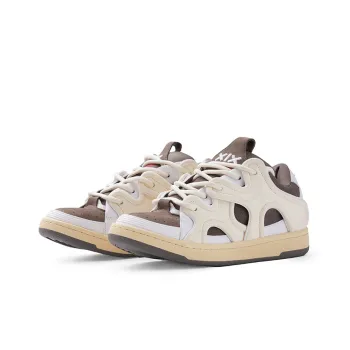 XIX Platform Puffy Shoes Anti Slip And Wear Resistant Height Increasing Low Top Skateboard Shoes Unisex Mocha