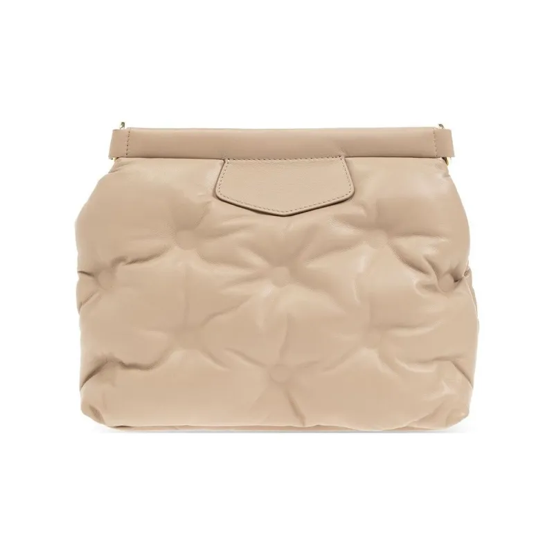 Maison Margiela Glam Slam Grained Nappa Leather Handheld Shoulder Bag Crossbody Bag Small Size Women's Light Umber-2