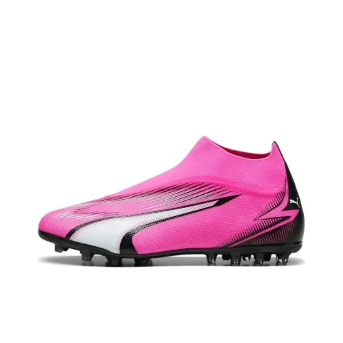 PUMA Ultra Match Soccer Shoes Men Low-Top Pink/Black/White