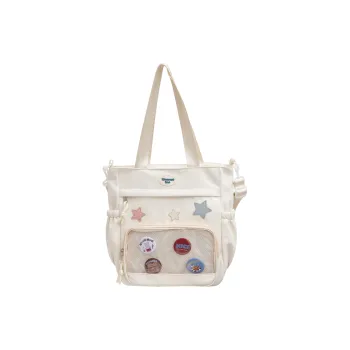 FAMAN Cotton Shoulder Bag Women's Black/White/Khaki/Black/Pink