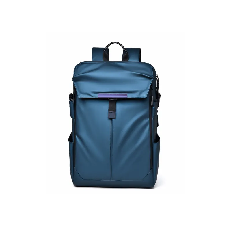 Deli Bear Nylon Laptop Backpack Regular Men's Blue/Gold/Gray/Black-0