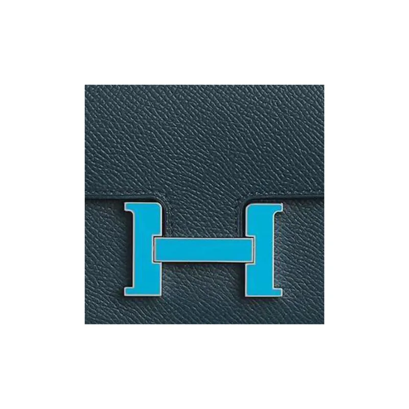 HERMES Constance Slim Epsom Calfskin Fanny Pack Coin Purse Wallet Women's Prussian Blue-3