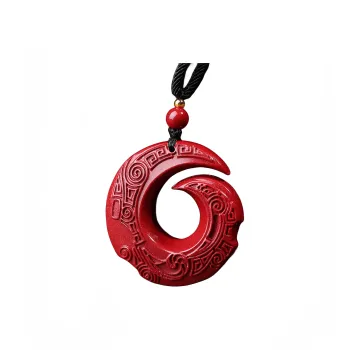 Xifeng Building Cinnabar Jade Pendants Unisex