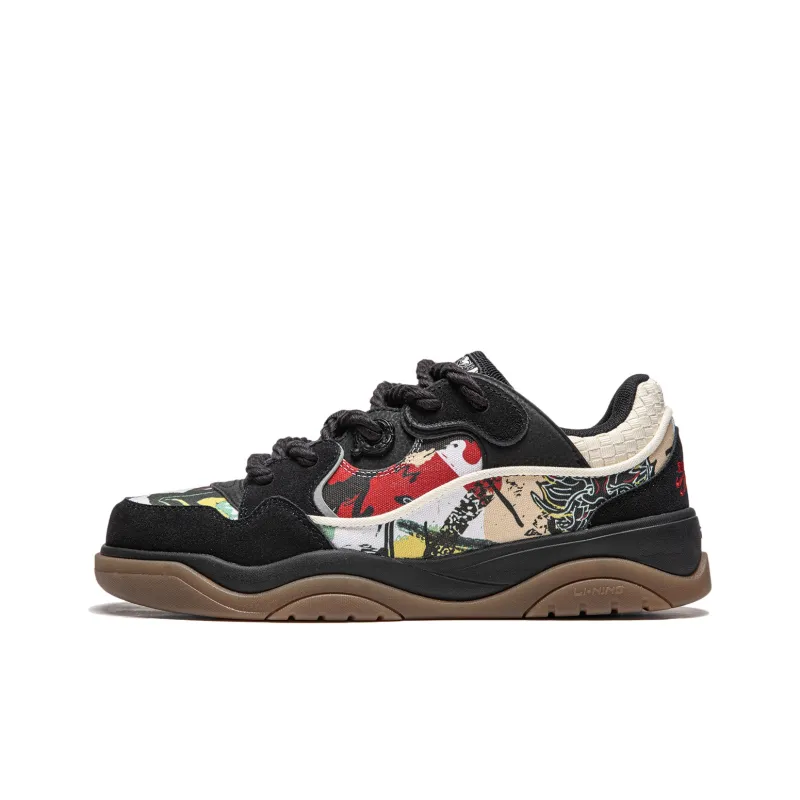 LiNing Zhi Cheng 2.0 Snake Low Top Skateboard Shoes Unisex Black-0
