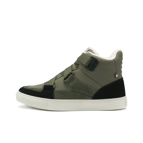 Le Coq Sportif Skateboard Shoes Unisex High-Top Olive Green/Black