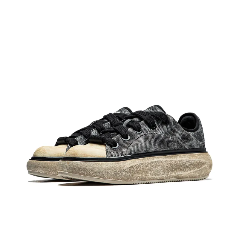 LiNing Yun You C4D Cushioning Wear Resistant Low Top Casual Shoes Men's Black White-2