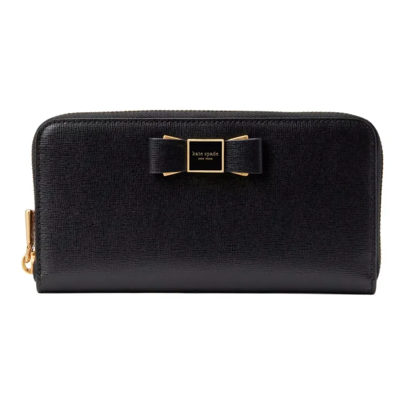 Kate Spade Leather Clutches Wallets Regular Women's Black-0