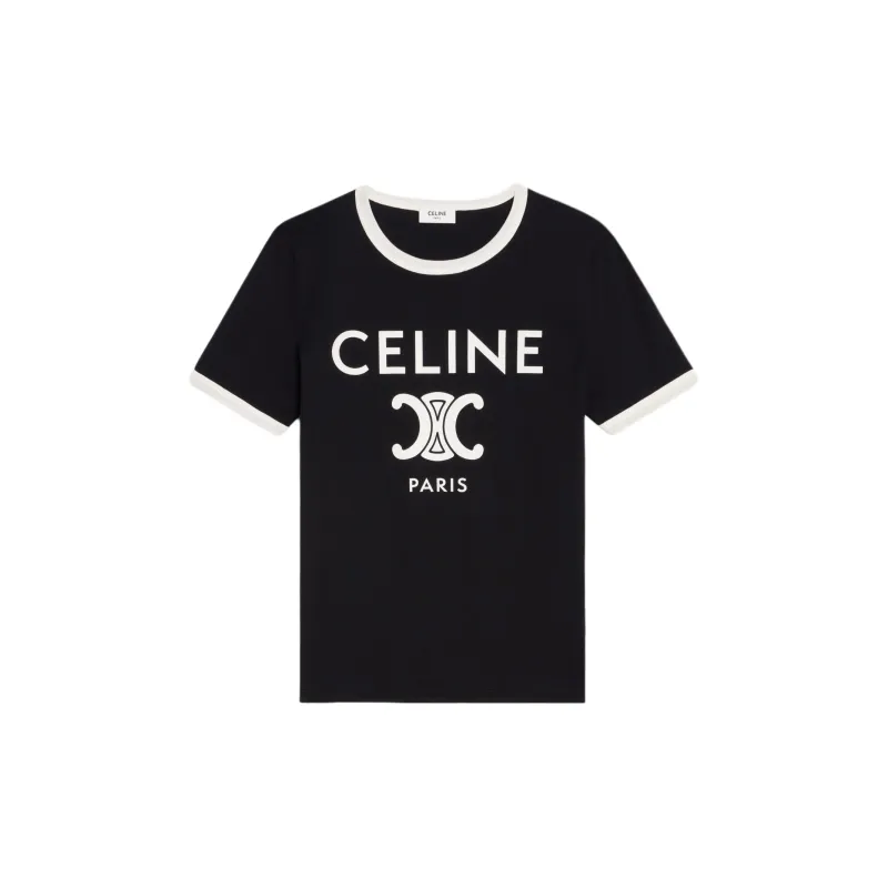 CELINE Paris T SHIRT In Cotton Jersey-2