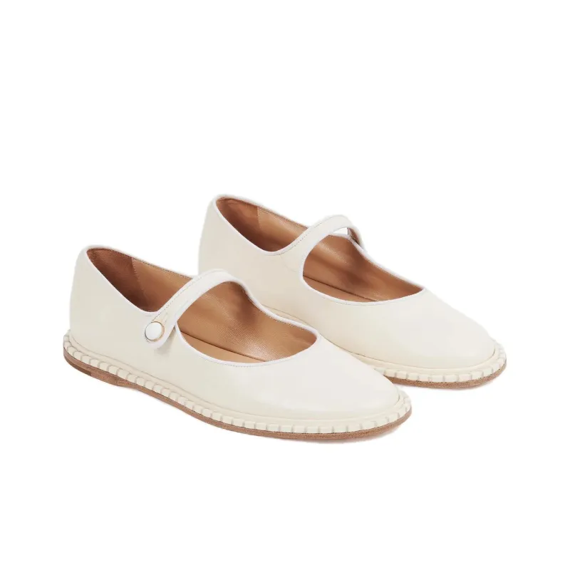 Chloe Flat Casual Single Shoes 0.5cm Women's White-2