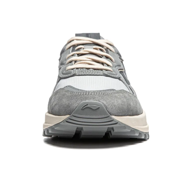 LiNing Sports Life Collection Anti Slip Wear Resistant Low Top Casual Shoes Men's Ultimate Gray-4