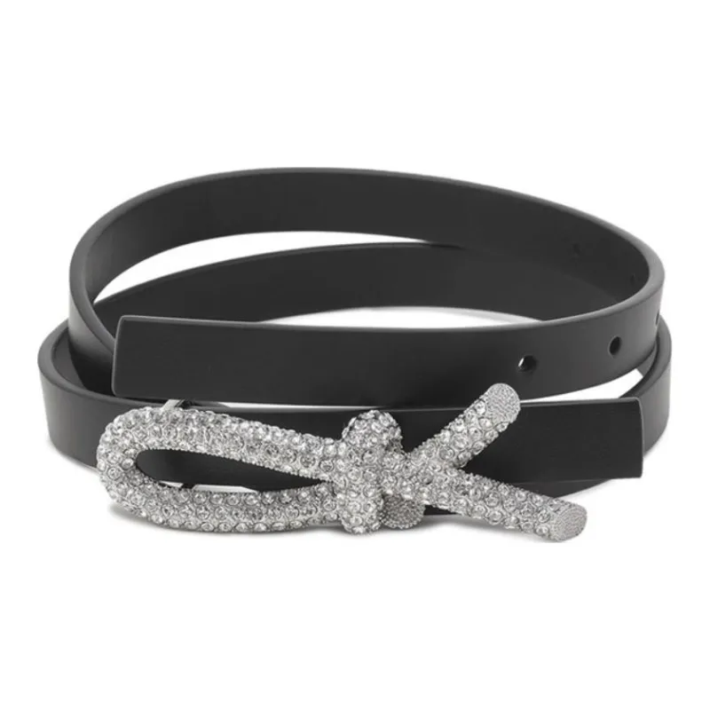 Ferragamo Crystal-embellished Leather Belt-0
