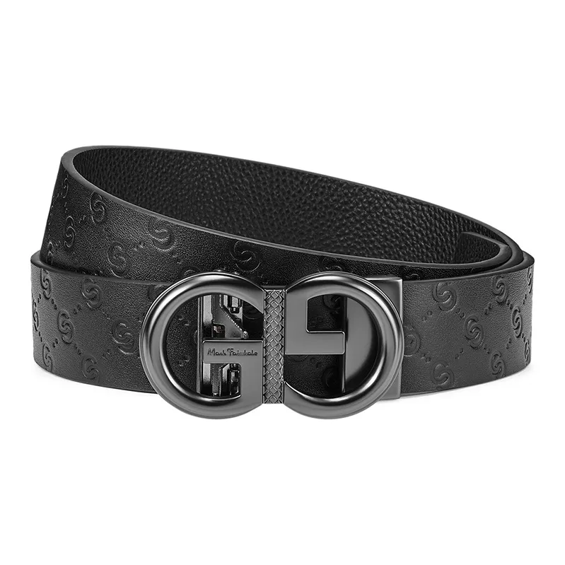 FAIRWHALE New Arrival Automatic Buckle Top Grain Cow Leather Belt Set Men's Width 3.5CM-3