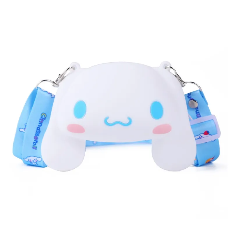 Sanrio Cinnamoroll Hello Kitty PVC Storage Shoulder Bag Small Size Unisex White/Black/Pink/Purple-0