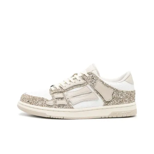 AMIRI Skel-Top Low Skateboard Shoes Men Low-Top Silvery White