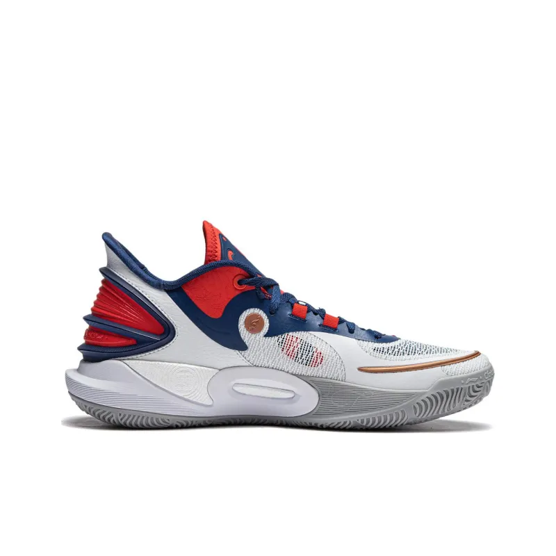 LINING CJ 3 Basketball Shoes Men Low Top Standard White/Navy-1