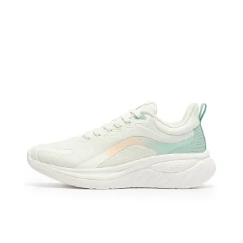 361° Cushioned Slip Resistant Low Top Sprint Running Shoes Women's White Green