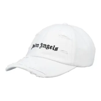 PALM ANGELS Ripped Logo Cap